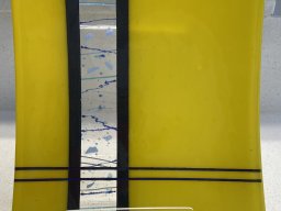 Yellow glass plate from The Glassroom